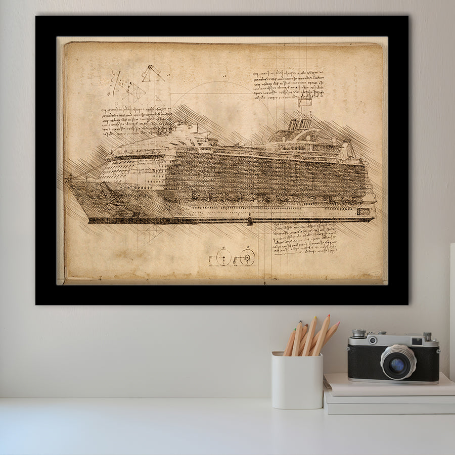 Harmony Of The Seas Ship Framed Art Prints Wall Decor - Painting Art, Framed Picture, Home Decor,For Sale