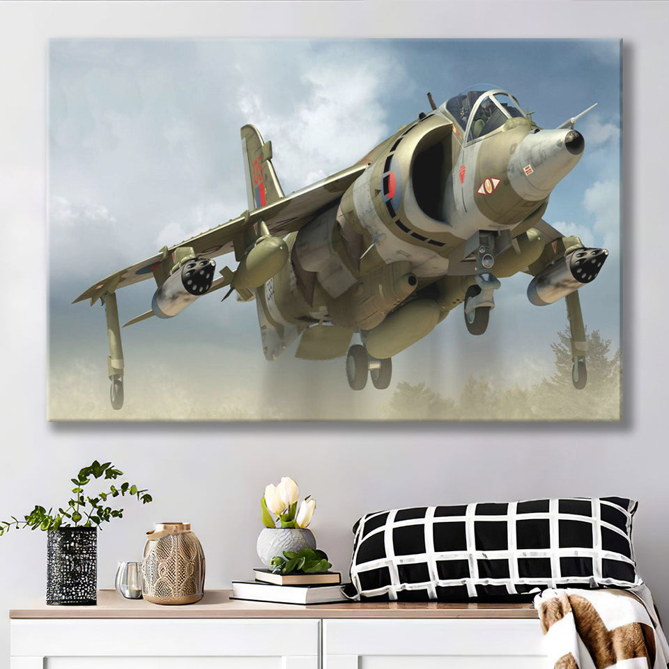Harrier Jump Jet Airplane Craft Canvas Prints Wall Art Decor - Painting Canvas, Art Prints, Ready to Hang