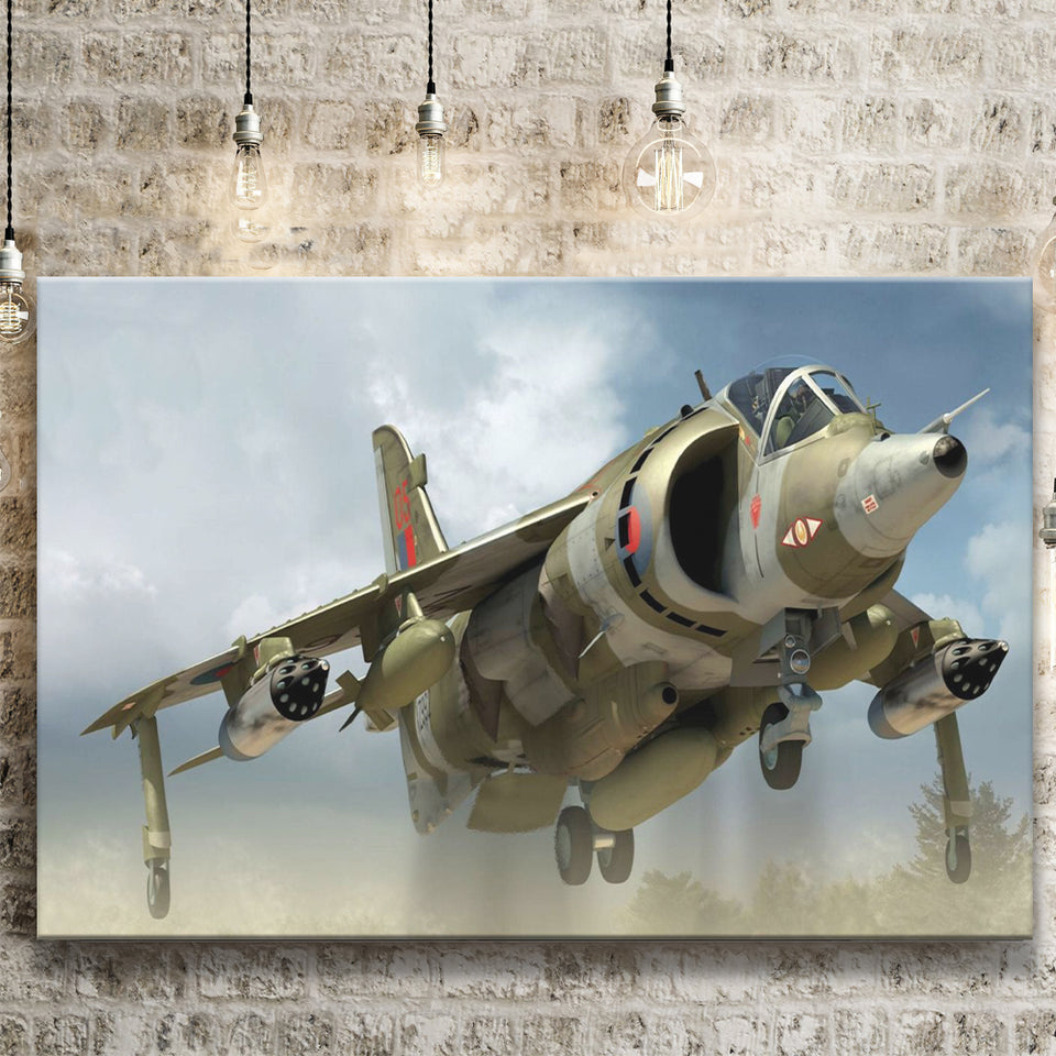 Harrier Jump Jet Airplane Craft Canvas Prints Wall Art Decor - Painting Canvas, Art Prints, Ready to Hang