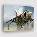 Harrier Jump Jet Airplane Craft Canvas Prints Wall Art Decor - Painting Canvas, Art Prints, Ready to Hang