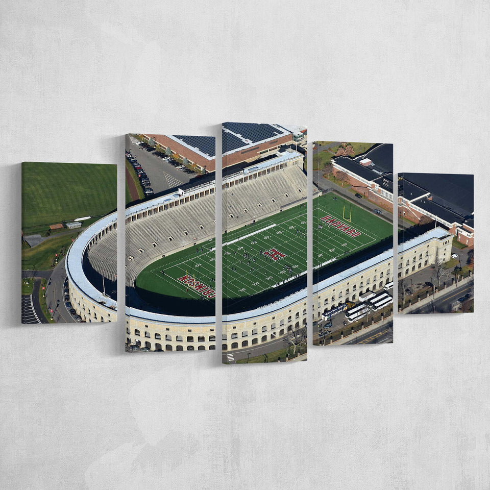 Harvard Crimson Wall Art Harvard Stadium Canvas Prints American,Multi Panels,Sport Stadium Art Prints, Fan Gift