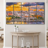 Havana Cuba Downtown Skyline Dusk 5 Pieces Extra Large Canvas Prints Wall Art Home Decor