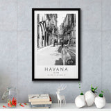 Havana, Cuba Skyline 1 Travel Lovers Black And White Cuba Photo Print Framed Canvas Prints Wall Art Home Decor, Floating Frame