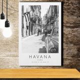 Havana, Cuba Skyline 1 Travel Lovers Black And White Cuba Photo Print Canvas Prints Wall Art Home Decor