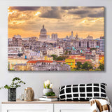 Havana Downtown, Havana Skyline Canvas Prints Wall Art Home Decor - Painting Canvas, Ready to hang
