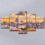 Havana Downtown, Havana Skyline Multi Panels,Canvas Prints Wall Art Home Decor
