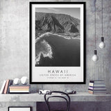 Hawaii Usa Black And White Art Framed Art Prints Wall Art Decor, Framed Picture