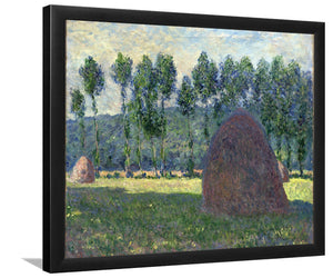 Haystack At Giverny By Claude Monet-Art Print,Canvas Art,Frame Art,Plexiglass Cover