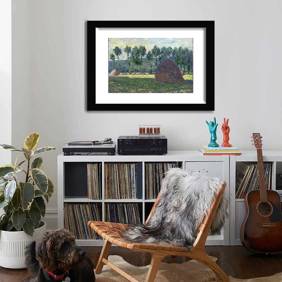 Haystack At Giverny By Claude Monet-Canvas art,Art Print,Frame art,Plexiglass cover
