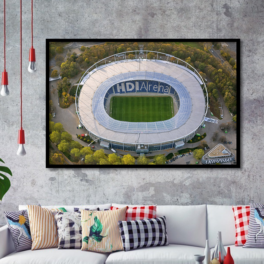 Hdi Arena, Stadium Canvas, Sport Art, Gift for him, Framed Art Prints Wall Art Decor, Framed Picture