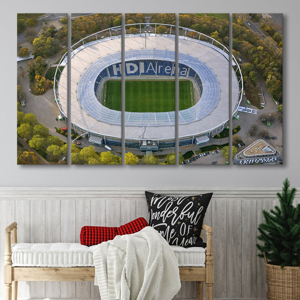 Hdi Arena, Stadium Canvas, Sport Art, Gift for him, Multi Panels B, Canvas Prints Wall Art Decor
