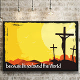 He So Loved The World Canvas Prints Wall Art - Painting Canvas, Wall Decor, Canvas Art, For Sale