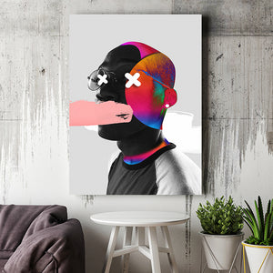 Head Full Of Colors Canvas Wall Art - Canvas Prints, Canvas Paintings, Prints For Sale, Canvas On Sale