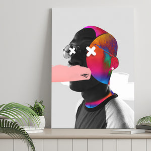 Head Full Of Colors Canvas Wall Art - Canvas Prints, Canvas Paintings, Prints For Sale, Canvas On Sale