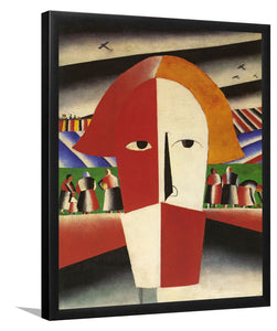 Head Of The Peasant By Kazimir Malevich-Art Print,Frame Art,Plexiglass Cover