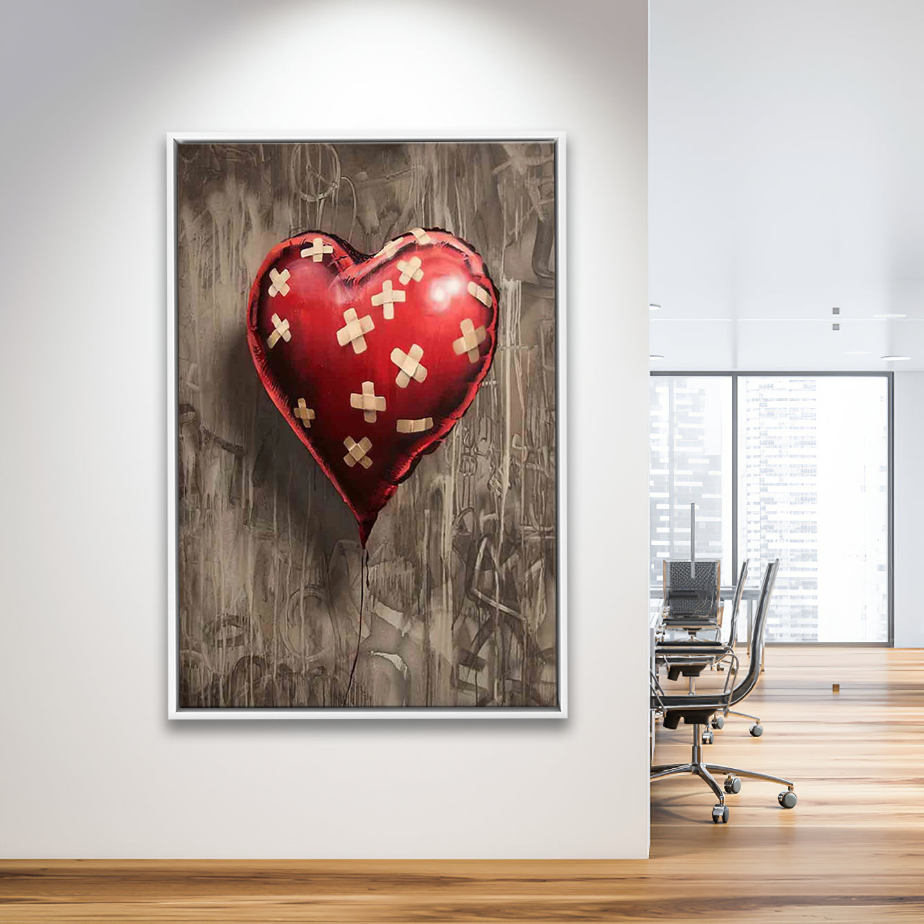  Personalized Romantic Valentine's Day – Easel Backed Tabletop  or Wall Art. Perfect for Wedding Anniversary. (17 - Heart Balloon (Banksy  Style)): Posters & Prints