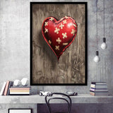 Heart Balloon Banksy Style Street Art, Framed Art Prints Wall Art Home Decor, Ready to Hang