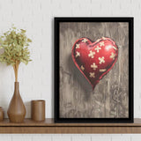 Heart Balloon Banksy Style Street Art, Framed Canvas Prints Wall Art Home Decor,Floating Frame, Ready to Hang