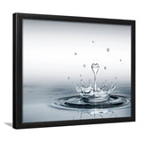 Heart Drop Splash Landscape Framed Art Print Wall Decor - Painting Art, Framed Picture, Home Decor