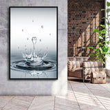 Heart Drop Splash Framed Canvas Prints Wall Art - Painting Canvas, Framed Picture, Home Art Decor