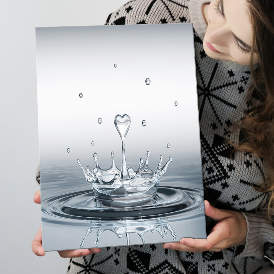 Heart Drop Splash Canvas Prints Wall Art - Painting Canvas, Wall Decor, Home Decor