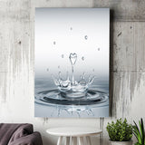 Heart Drop Splash Canvas Prints Wall Art - Painting Canvas, Wall Decor, Home Decor