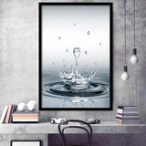 Heart Drop Splash Framed Art Print Wall Decor - Painting Art, Framed Picture, Home Decor