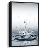 Heart Drop Splash Framed Canvas Prints Wall Art - Painting Canvas, Framed Picture, Home Art Decor