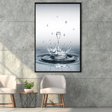 Heart Drop Splash Framed Canvas Prints Wall Art - Painting Canvas, Framed Picture, Home Art Decor