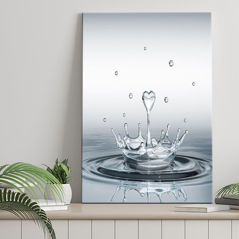 Heart Drop Splash Canvas Prints Wall Art - Painting Canvas, Wall Decor, Home Decor