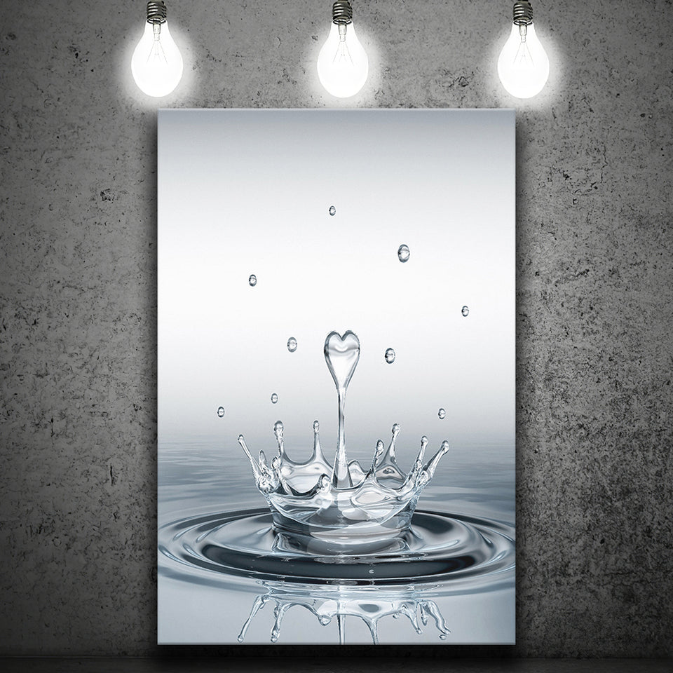 Heart Drop Splash Canvas Prints Wall Art - Painting Canvas, Wall Decor, Home Decor