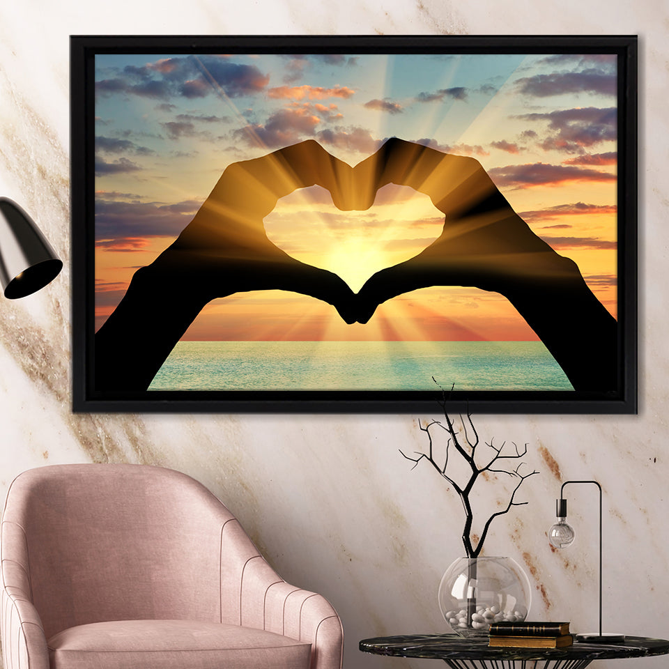 Heart Shape Framed Canvas Prints - Painting Canvas, Art Prints,  Wall Art, Home Decor, Prints for Sale