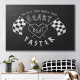 Heart Beat Faster Canvas Prints Wall Art - Painting Canvas,Office Business Motivation Art, Wall Decor