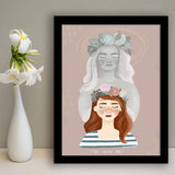 Heavenly Mother And Daughter Blessing Crown  Framed Art Prints Wall Decor - Painting Prints, Wall Art, Framed Picture