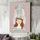 Heavenly Mother And Daughter Blessing Crown  Canvas Prints Wall Art - Painting Canvas, Art Prints, Wall Decor