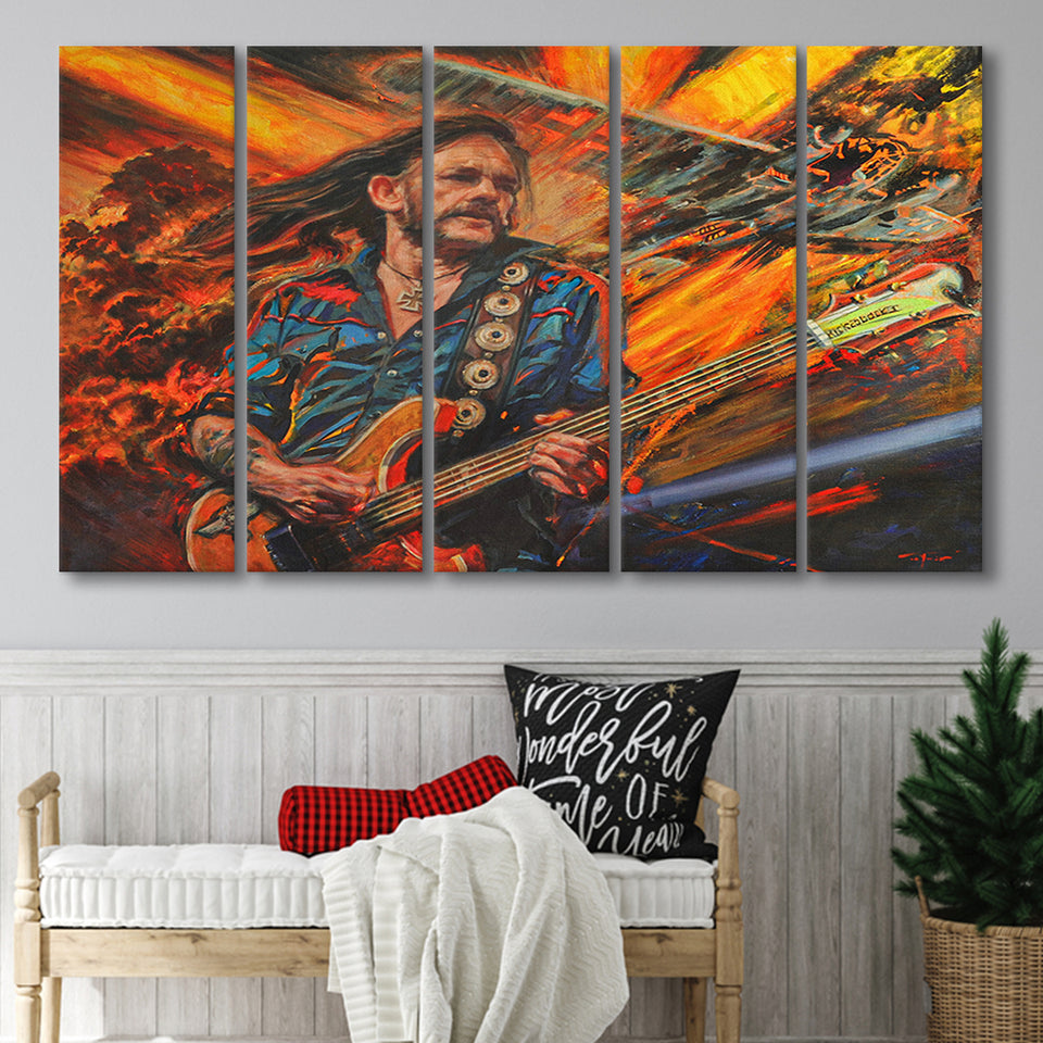 Heavy Metal Culture Wall Art 5 Piece B Canvas Prints Wall Art, Multi Panels,Large Canvas