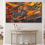 Heavy Metal Culture Wall Art 5 Piece B Canvas Prints Wall Art, Multi Panels,Large Canvas