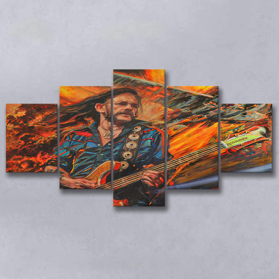 Man Playing Guitar Oil Painting 5 Panels B Canvas Prints Wall Art Home –  UnixCanvas