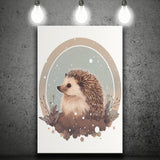 Hedgehog Retro Art Print ,City Art Print, Large Canvas, Canvas Print Wall Art Home Decor