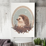 Hedgehog Retro Art Print ,City Art Print, Large Canvas, Canvas Print Wall Art Home Decor