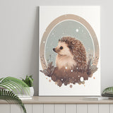 Hedgehog Retro Art Print ,City Art Print, Large Canvas, Canvas Print Wall Art Home Decor