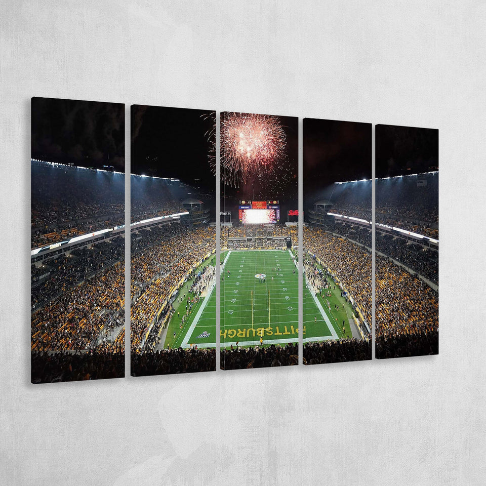 Heinz Field Stadium Canvas Prints Pittsburgh Steelers Wall Art American,Multi Panels B,Sport Stadium Art Prints, Fan Gift