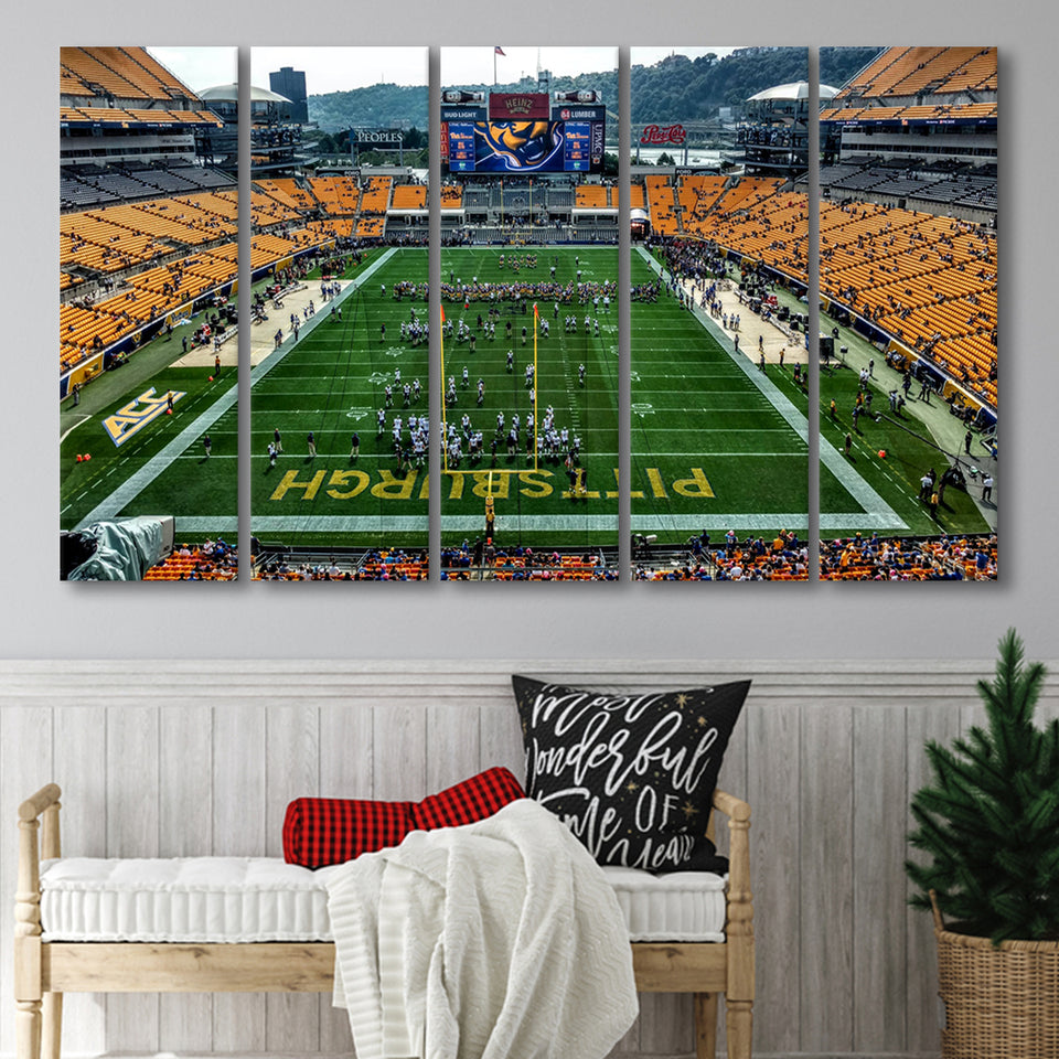 Heinz Field Pitters burgh Panthers, Stadium Canvas, Sport Art, Gift for him, Multi Panels B, Canvas Prints Wall Art Decor