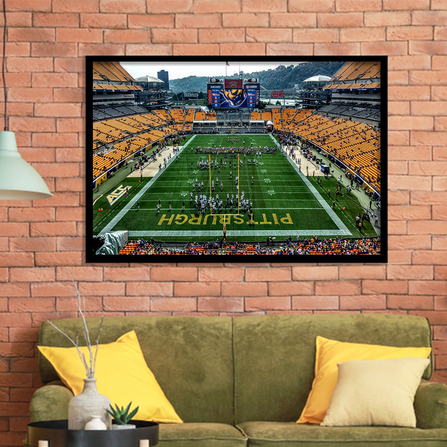 Heinz Field Pitters burgh Panthers, Stadium Canvas, Sport Art, Gift for him, Framed Art Prints Wall Art Decor, Framed Picture