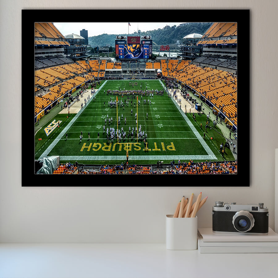 Heinz Field Pitters burgh Panthers, Stadium Canvas, Sport Art, Gift for him, Framed Art Prints Wall Art Decor, Framed Picture