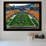Heinz Field Pitters burgh Panthers, Stadium Canvas, Sport Art, Gift for him, Framed Art Prints Wall Art Decor, Framed Picture