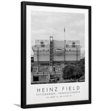 Heinz Field Pittsburgh Steelers Football Lovers Black And White Art Framed Art Prints Wall Art Decor, Framed Picture