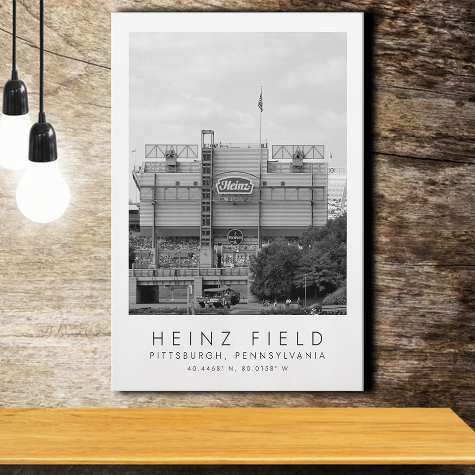 Heinz Field Pittsburgh Steelers Football Lovers Black And White Art Canvas Prints Wall Art Home Decor
