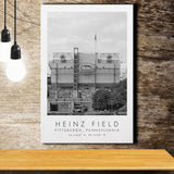 Heinz Field Pittsburgh Steelers Football Lovers Black And White Art Canvas Prints Wall Art Home Decor