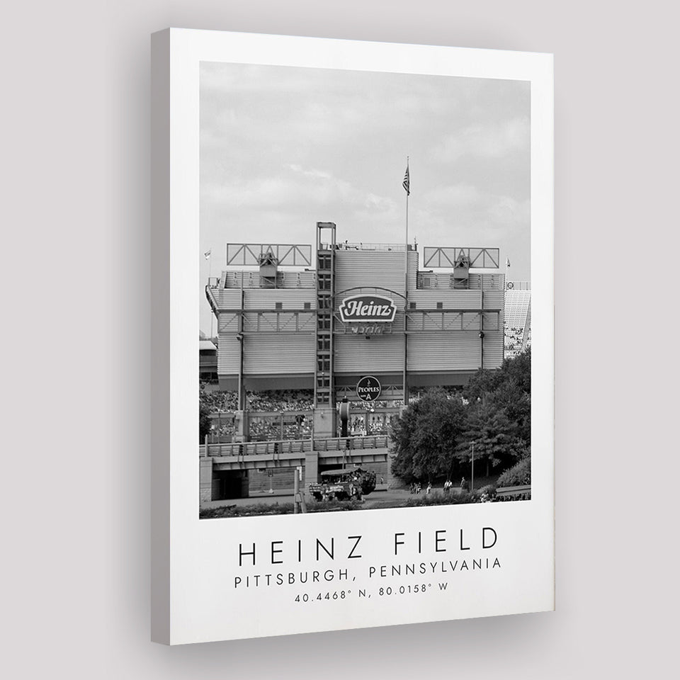 Heinz Field Pittsburgh Steelers Football Lovers Black And White Art Canvas Prints Wall Art Home Decor